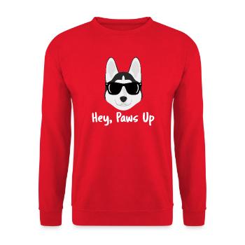 Husky sibérien cool Hé, pattes en l’air lunettes de soleil chien - Sweat-shirt Unisexe - rouge - Devant - Alina (178cm) & Michal (187cm)