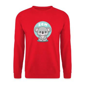 Koala Zen Douceur Méditative - Sweat-shirt Unisexe - rouge - Devant - Alina (178cm) & Michal (187cm)