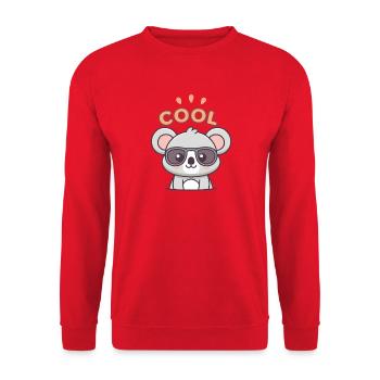 Koala Cool mit dunkler Brille - Unisex Pullover - Rot - Vorne - Alina (178cm) & Michal (187cm)