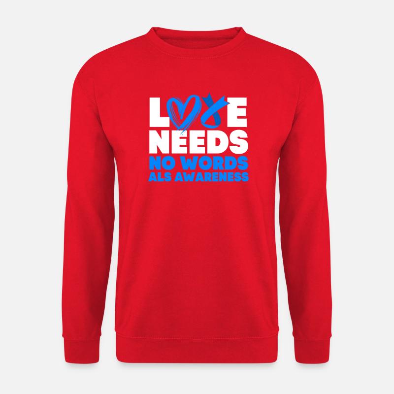 ALS Nervenkrankheit - Unisex Pullover - Rot