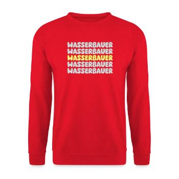 Gift for hydraulic engineer - Unisex Sweatshirt - red - Front - Alina (178cm) & Michal (187cm)