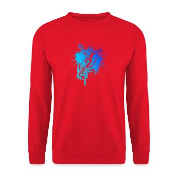 Motif handball pour vrais amoureux pour hommes - Sweat-shirt Unisexe - rouge - Devant - Alina (178cm) & Michal (187cm)