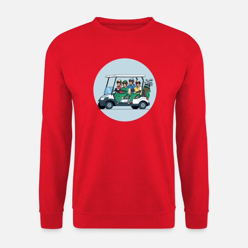 Golf troupe in golf cart - Unisex Sweatshirt - red