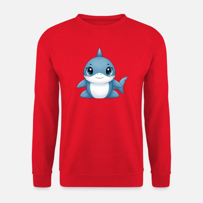 Blauhai Kuschelfreund - Unisex Pullover - Rot