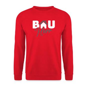 BauHaus Icon Emblem - Unisex Pullover - Rot - Vorne - Alina (178cm) & Michal (187cm)