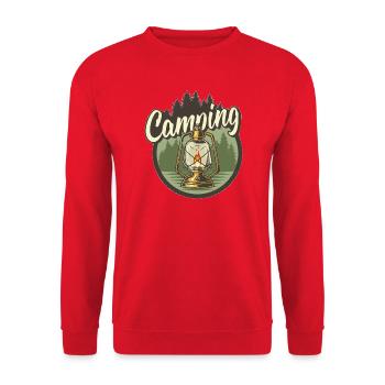 Camping lantern in the forest - Unisex Sweatshirt - red - Front - Alina (178cm) & Michal (187cm)