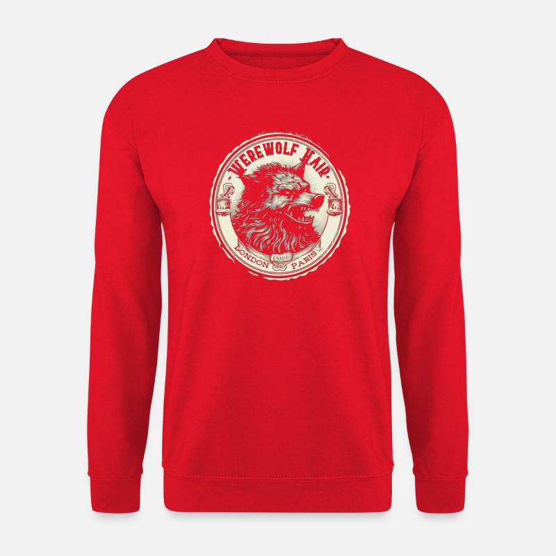 Werwolf Kopf Münzemblem - Unisex Pullover - Rot