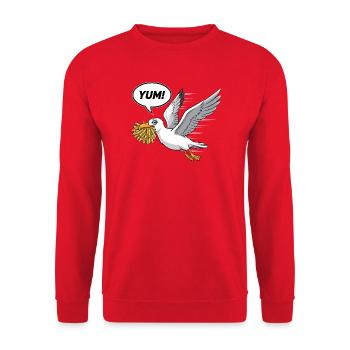 Boulderer Colorsplash Boulder Bouldering - Unisex Sweatshirt - red - Front - Alina (178cm) & Michal (187cm)
