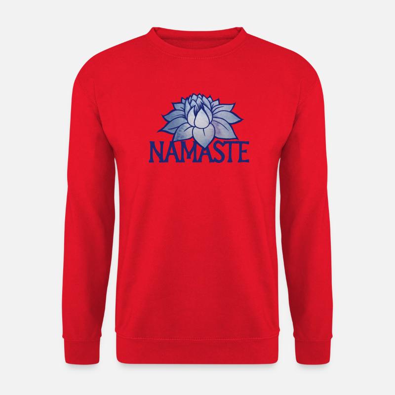 Lotus-Namaste-Blüte - Unisex Pullover - Rot
