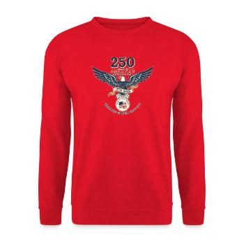 Eagle Emblem: 250 Years of American Independence - Unisex Sweatshirt - red - Front - Alina (178cm) & Michal (187cm)