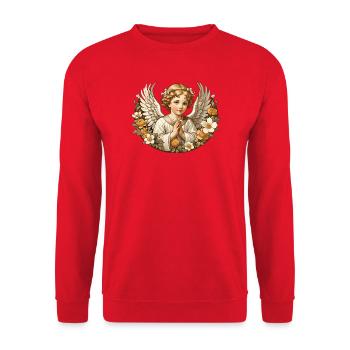 Schutzengel - Unisex Pullover - Rot - Vorne - Alina (178cm) & Michal (187cm)