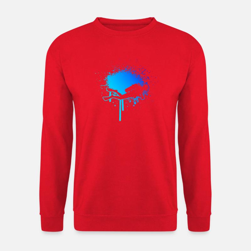 Cleanes Diving Artwork für tauchen - Unisex Pullover - Rot