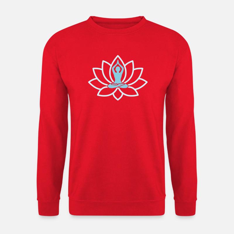 Bunte Lotusblüte Chakra - Unisex Pullover - Rot