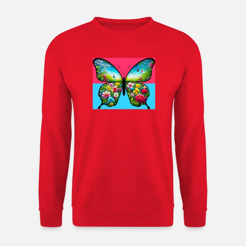 Schmetterling - Unisex Pullover - Rot