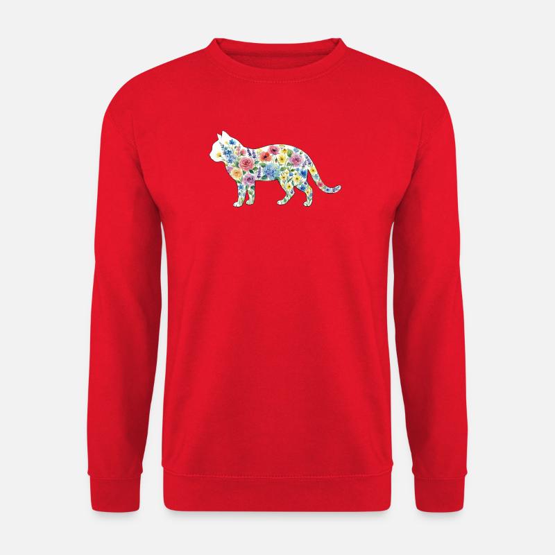 Frühlingskatze - Unisex Pullover - Rot
