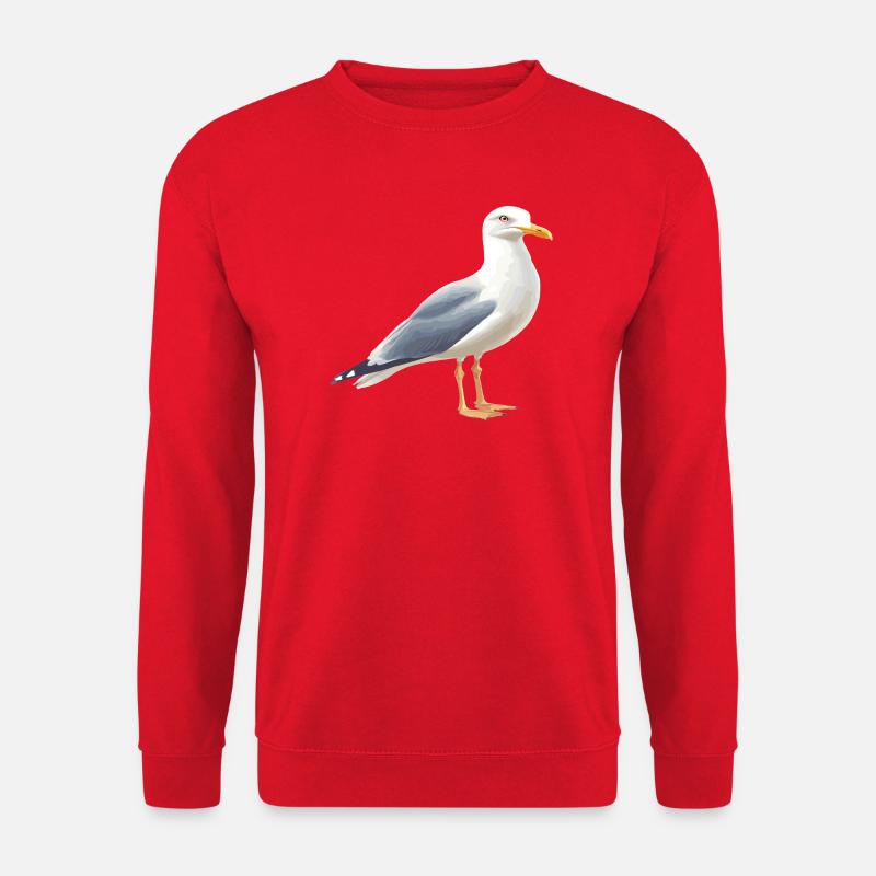 Küstenwolken Möwe - Unisex Pullover - Rot