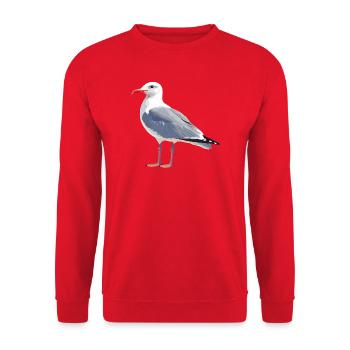 Meeresmöwe - Unisex Pullover - Rot - Vorne - Alina (178cm) & Michal (187cm)