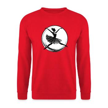 Ballet Dancer in Circle Spotlight Dance Ballerina - Unisex Sweatshirt - red - Front - Alina (178cm) & Michal (187cm)