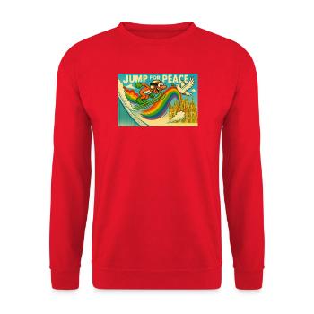 Fun Sports Shirt - Unisex Sweatshirt - red - Front - Alina (178cm) & Michal (187cm)