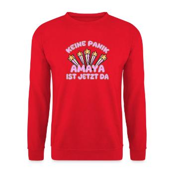 Amaya - Unisex Pullover - Rot - Vorne - Alina (178cm) & Michal (187cm)