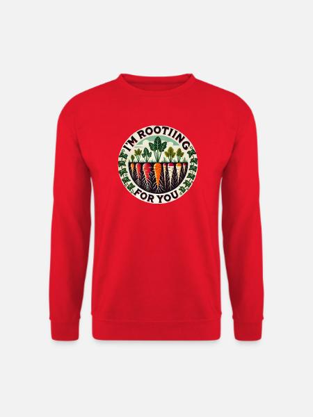 Rootin' Carrot Patch Round - Unisex Sweatshirt - red