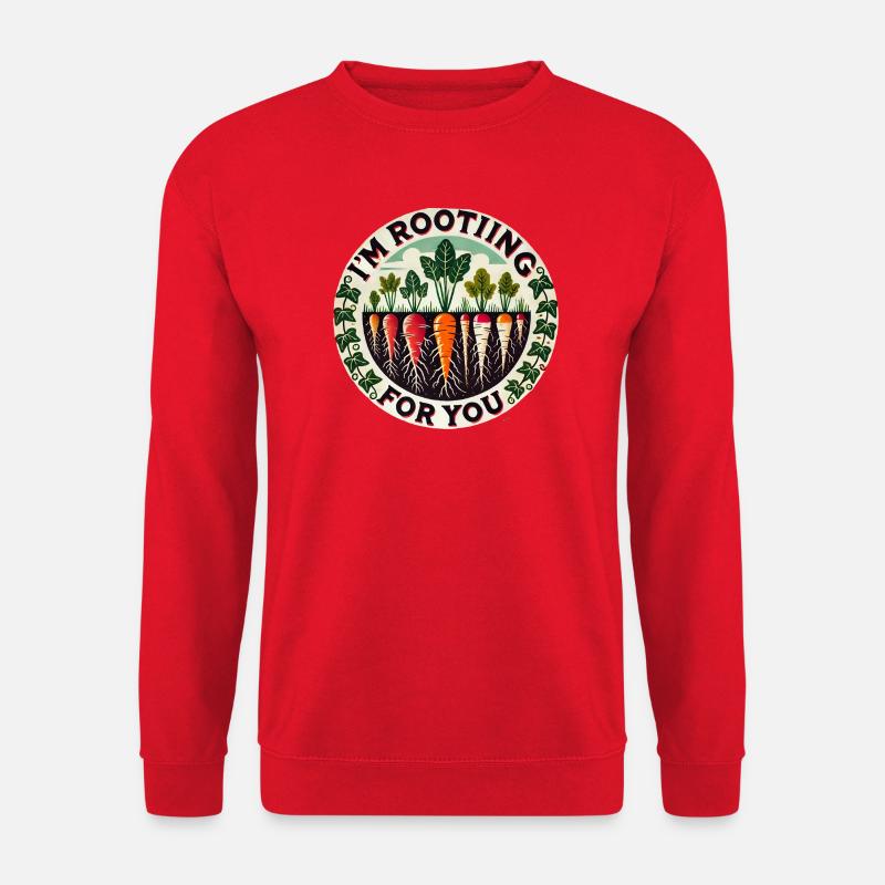 Rootin' Carrot Patch Round - Unisex Sweatshirt - red