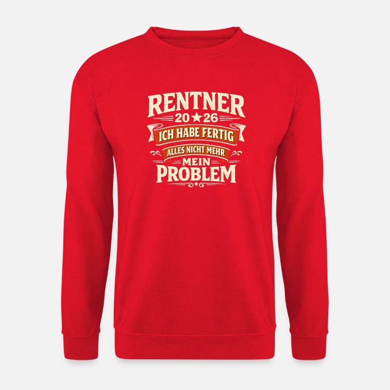 Rentner 2026 Geschenk Für Ihn Sie - Unisex Pullover - Rot