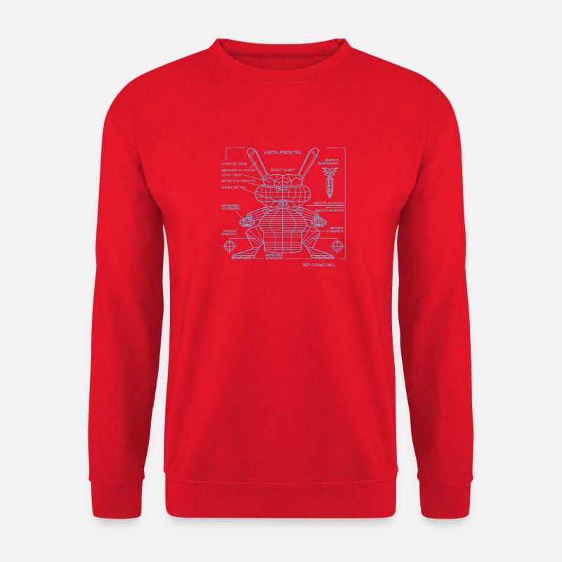 Robot Rabbit - Unisex Sweatshirt - red