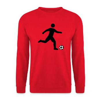 Silhouette du footballeur - Sweat-shirt Unisexe - rouge - Devant - Alina (178cm) & Michal (187cm)