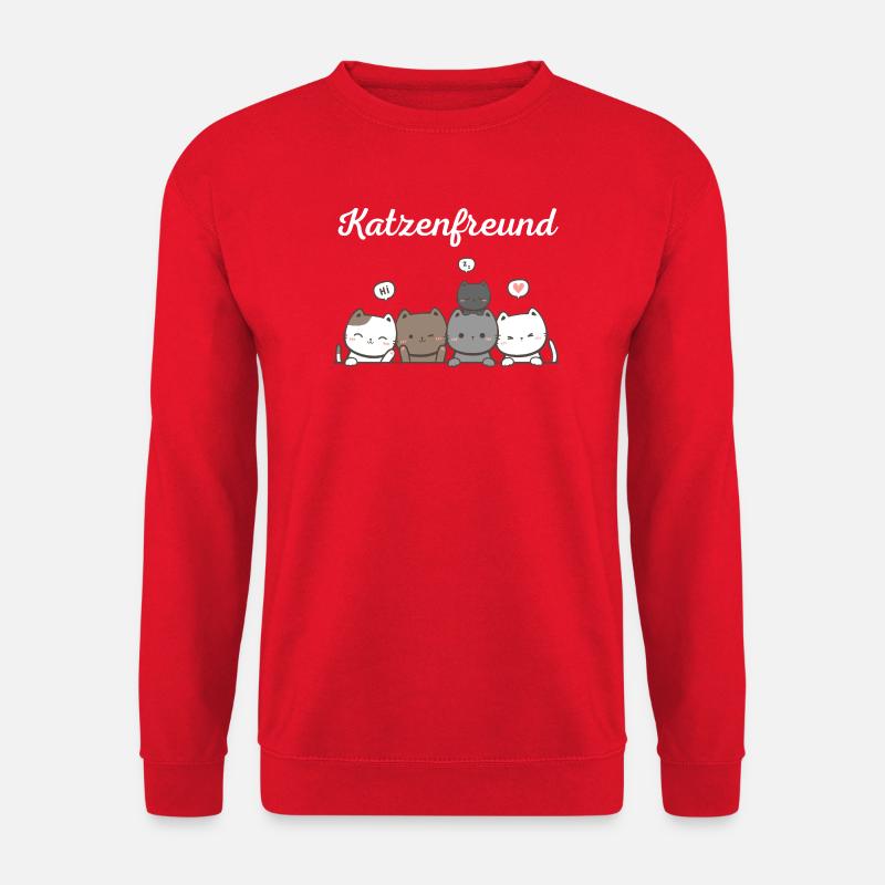 Katzenfreund - Unisex Pullover - Rot