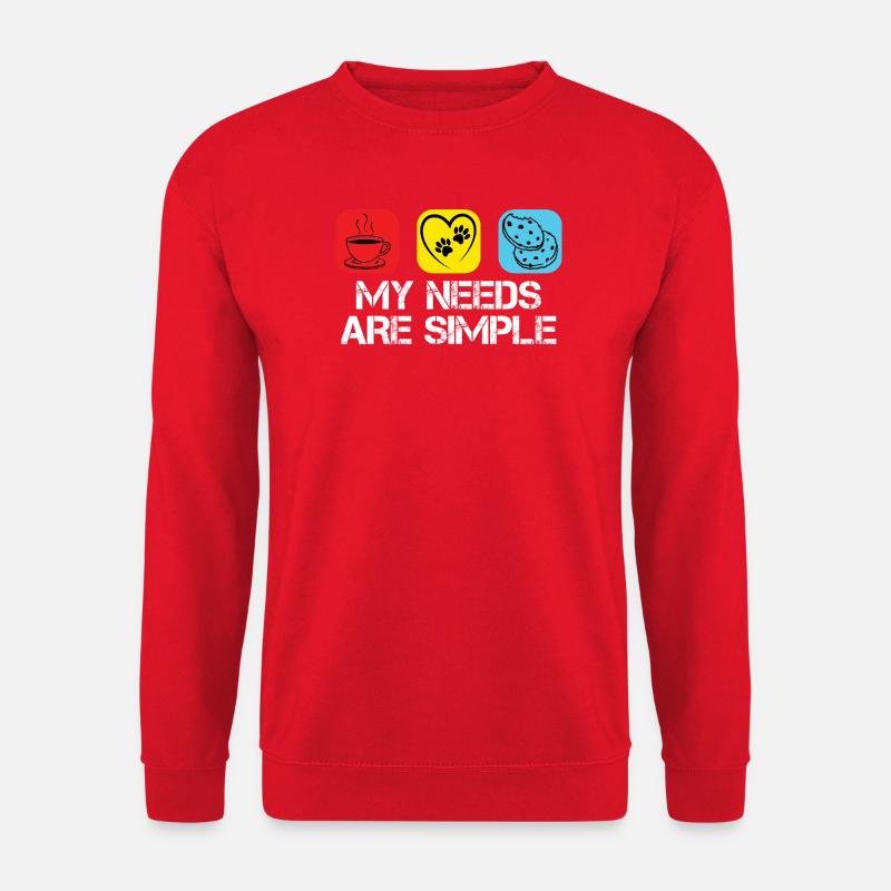 Café, chats et biscuits - Sweat-shirt Unisexe - rouge