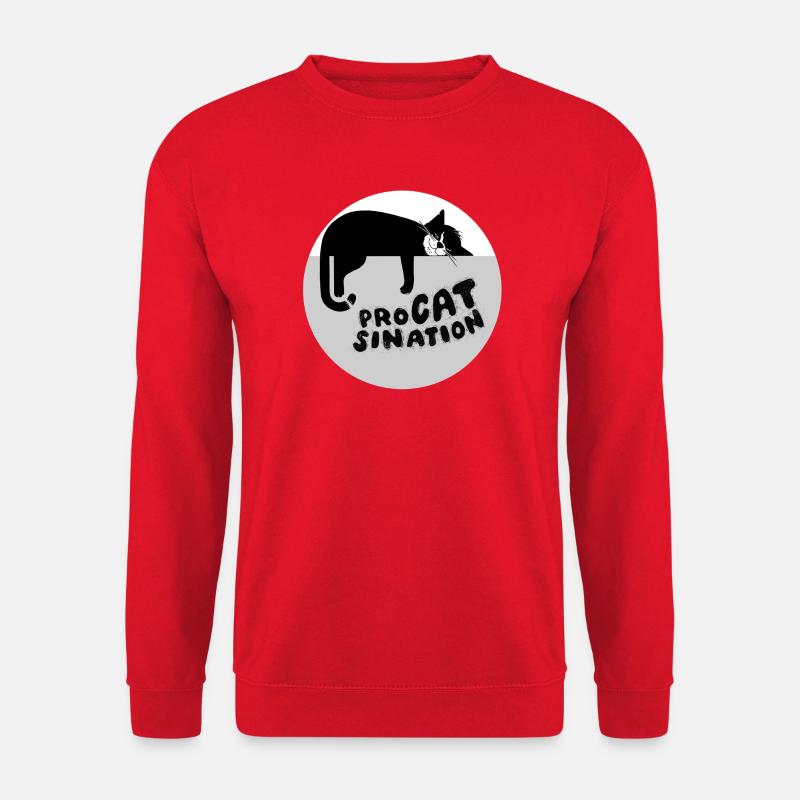 Typ-o-Cat #87 ProCATsination - Unisex Pullover - Rot
