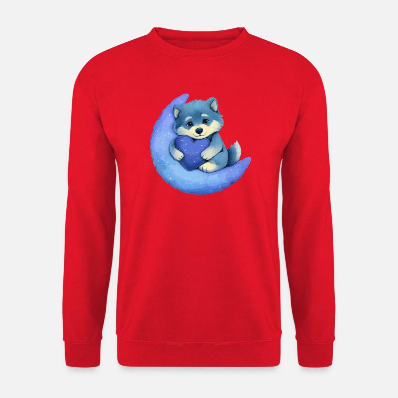 Mondmond Wolfherz - Unisex Pullover - Rot