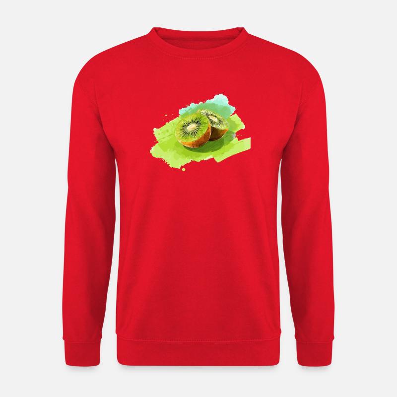 Kiwi Aquarell Spritzer - Unisex Pullover - Rot