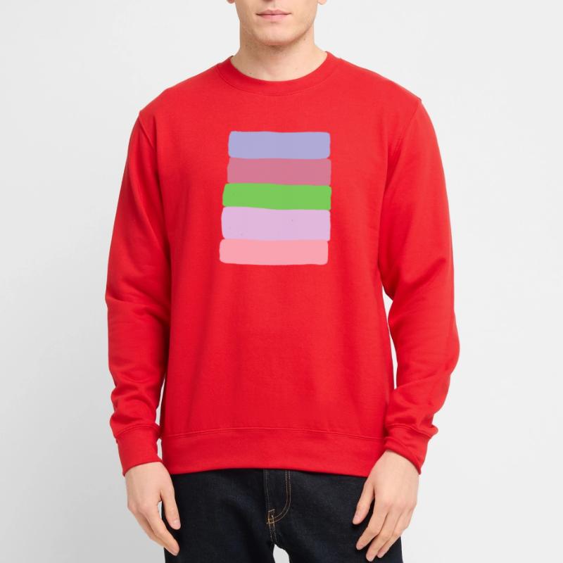 Pastellstreifen-Stack Unisex Pullover