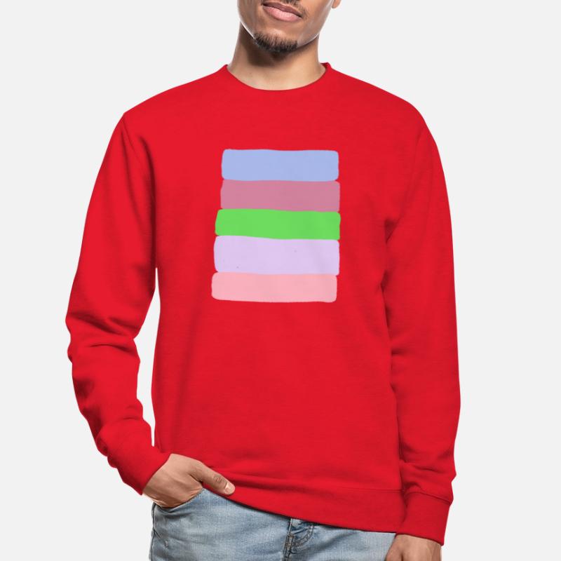 Pastellstreifen-Stack Unisex Pullover