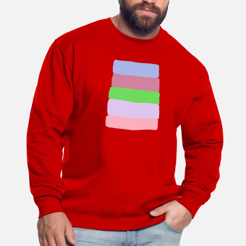 Pastellstreifen-Stack Unisex Pullover