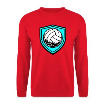 Blason du ballon de volley-ball - Sweat-shirt Unisexe - rouge - Devant - Alina (178cm) & Michal (187cm)