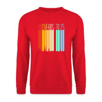 Chapter 31 Bible Proverb Jesus Christ Bible Verse - Unisex Sweatshirt - red - Front - Alina (178cm) & Michal (187cm)