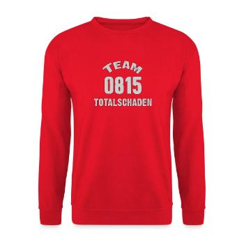 Team 0815 Total Loss - Unisex Sweatshirt - red - Front - Alina (178cm) & Michal (187cm)