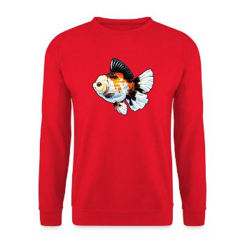 Grade Tricolor Oranda High Quality Goldfish - Unisex Pullover - Rot - Vorne - Alina (178cm) & Michal (187cm)