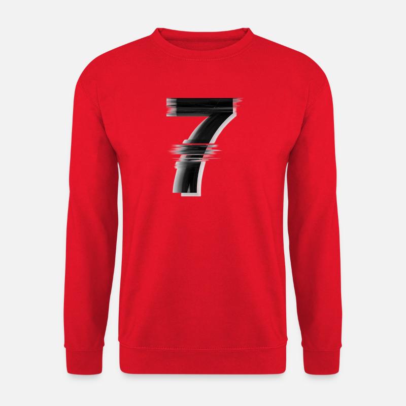 Sieben Glitch-Pinsel - Unisex Pullover - Rot
