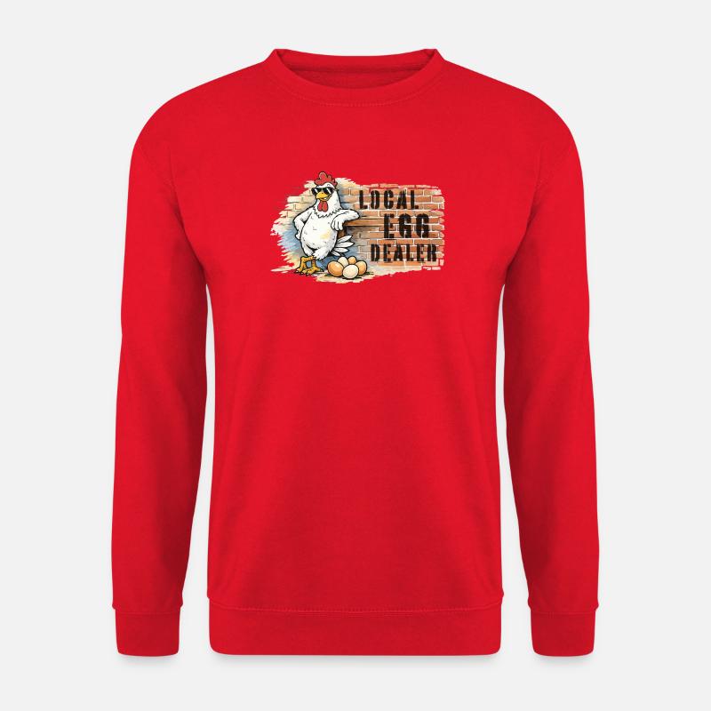 Poulet dans le style graffiti - Sweat-shirt Unisexe - rouge