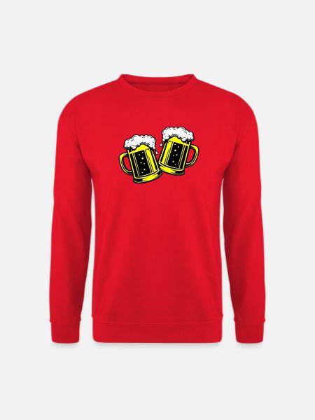 Toast de bière verre - Sweat-shirt Unisexe - rouge
