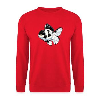 Grade Panda Oranda High Quality Goldfish - Unisex Pullover - Rot - Vorne - Alina (178cm) & Michal (187cm)