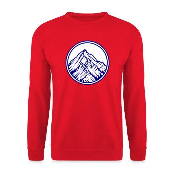 Berge Symbol Felsen - Unisex Pullover - Rot - Vorne - Alina (178cm) & Michal (187cm)