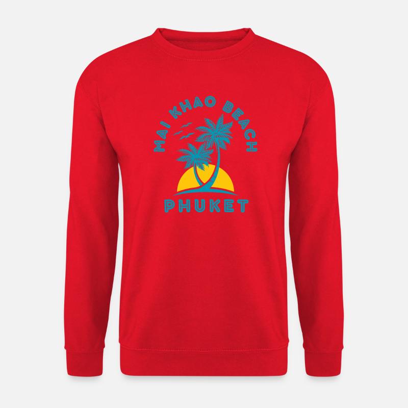 Phuket Mai Khao Beach Palm Sunset - Unisex Sweatshirt - red
