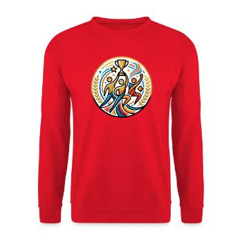 Team Team Victory Sports Competition Cup Winner - Unisex Sweatshirt - red - Front - Alina (178cm) & Michal (187cm)