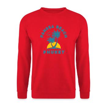 Coucher de soleil des palmiers de la plage de Phuket - Sweat-shirt Unisexe - rouge - Devant - Alina (178cm) & Michal (187cm)