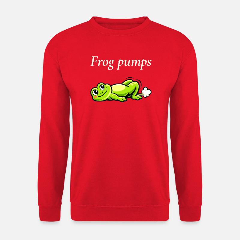Frog Pumps funny frog saying - Unisex Sweatshirt - red